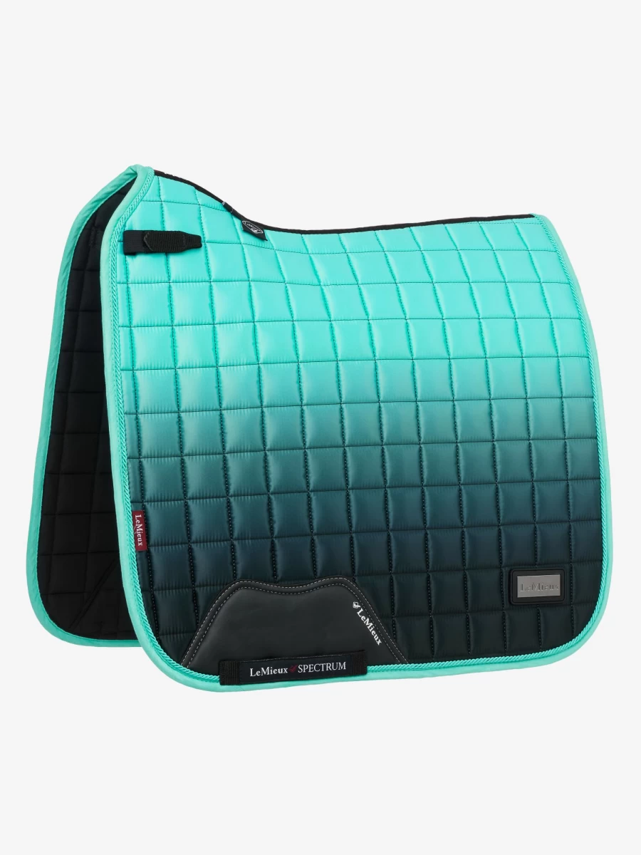 LeMieux Azure Square Dressage Saddle Pad – Premium Equestrian Spectra Collection