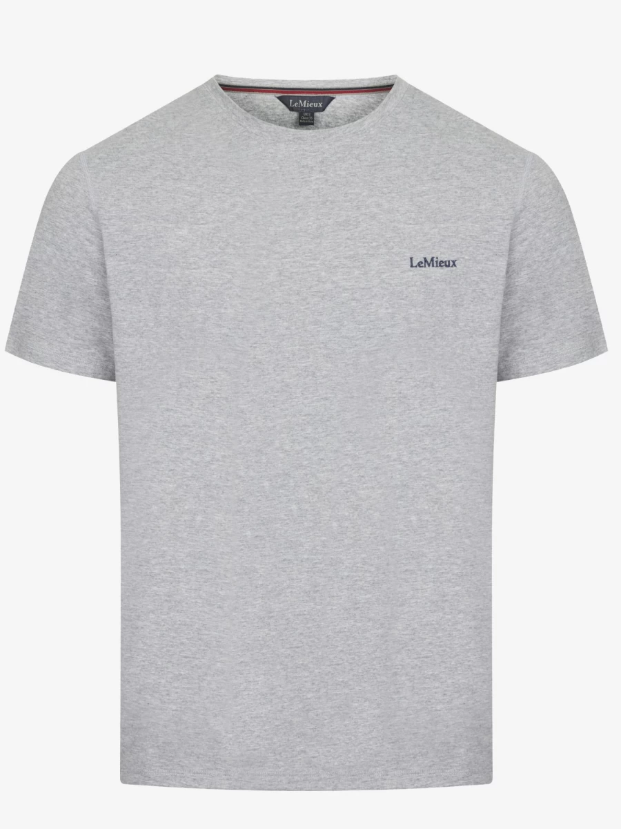 LeMieux Men's Premium Elite Grey T-Shirt - Soft Cotton Comfort Fit Tee