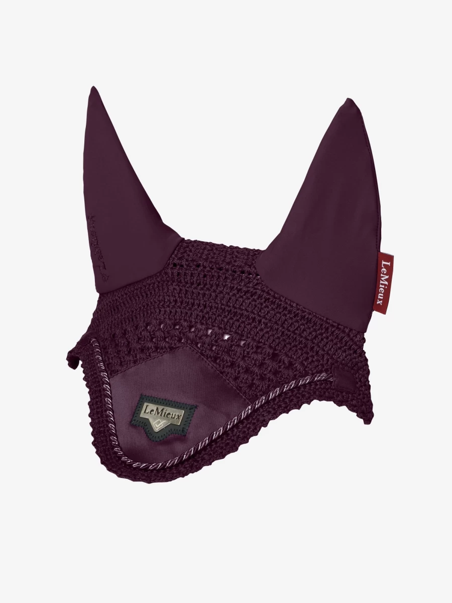 LeMieux Junior Loire Fly Hood Fig Small – Lightweight Horse Fly Mask for Ponies