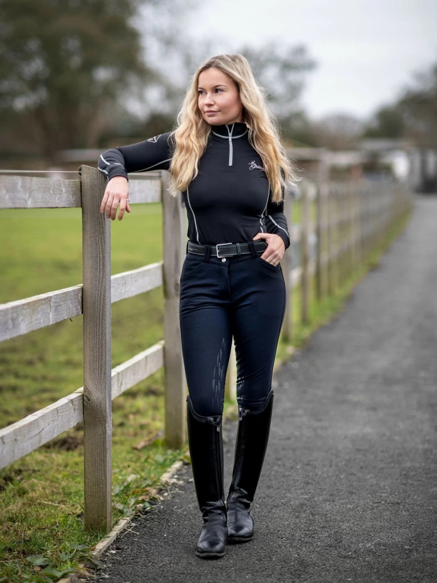 LeMieux Drytex Waterproof Equestrian Breeches for Riding - Black