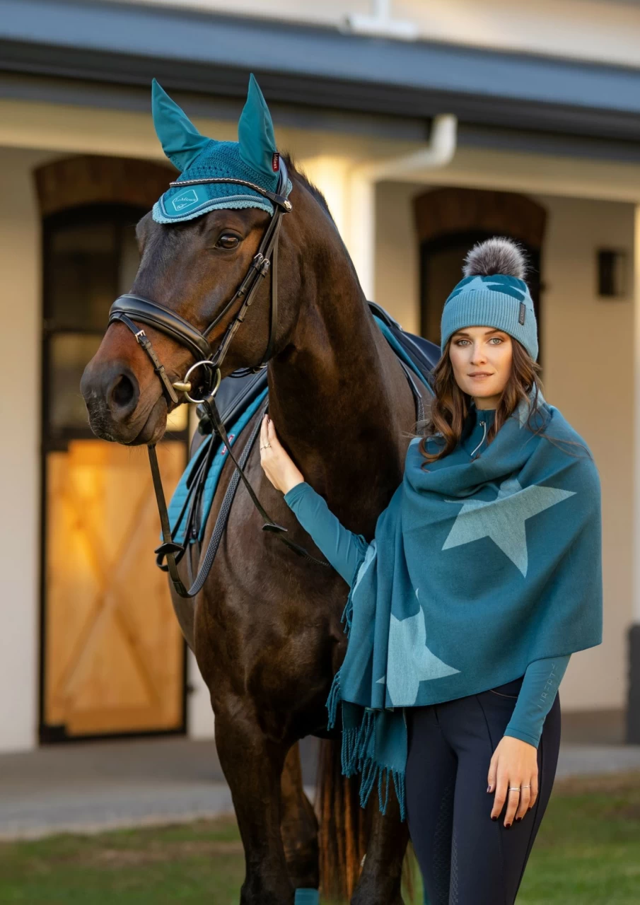 LeMieux Sasha Marine Blue Scarf - One Size Luxury Equestrian Accessory