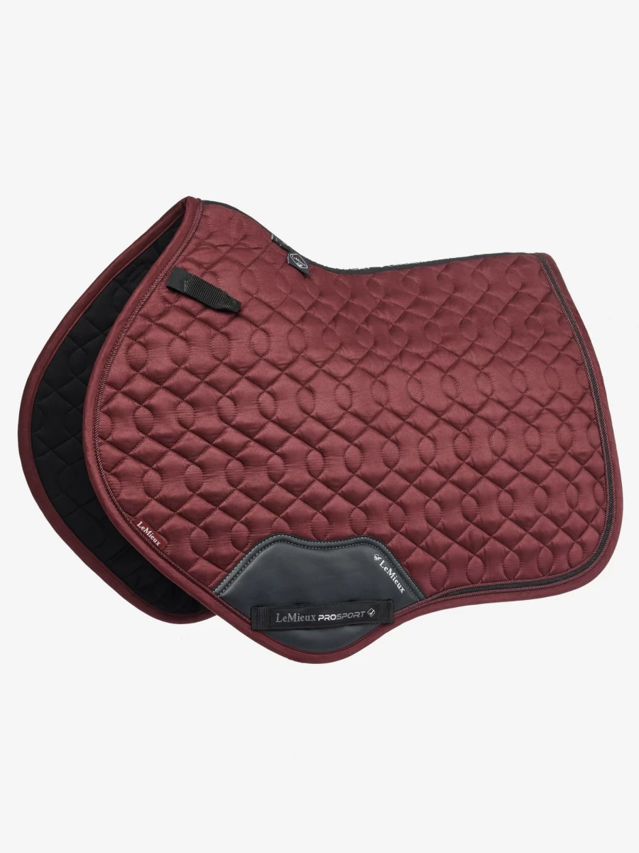 LeMieux Burgundy Crystal Suede Close Contact Saddle Pad for Enhanced Grip and Comfort