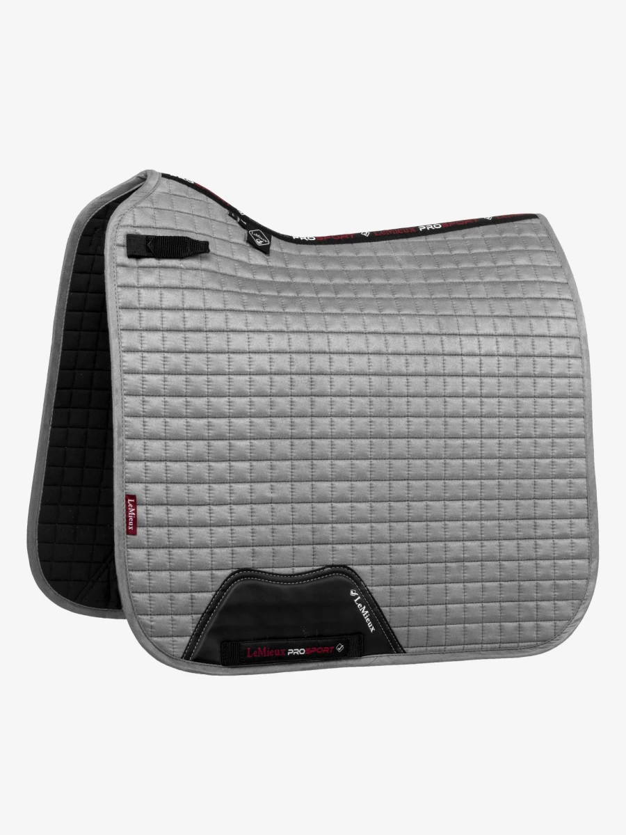 LeMieux Grey Suede Dressage Square Saddle Pad for Horse Riding