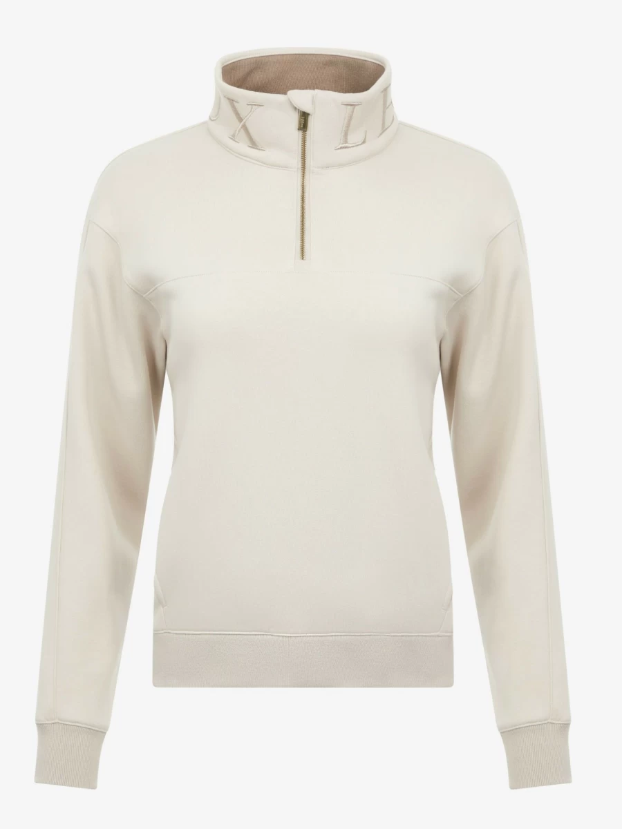 LeMieux Kali Quarter Zip Sweatshirt - Stone Grey Pullover for Men & Women