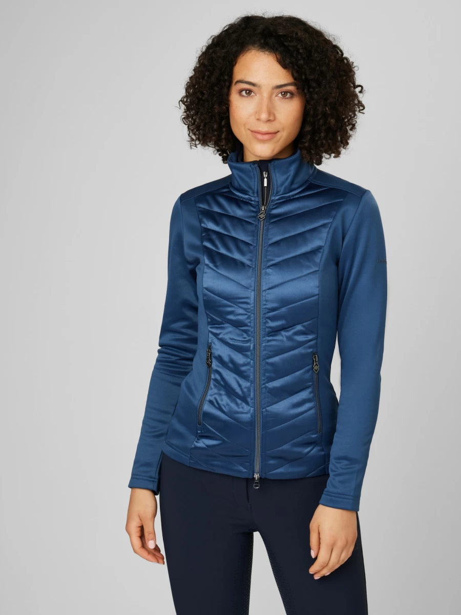 LeMieux Dynamique Waterproof Jacket for Women - Lightweight Atlantic Blue Equestrian Riding Coat