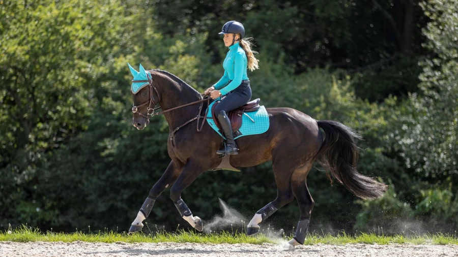 LeMieux Azure Suede Square Close Contact Saddle Pad