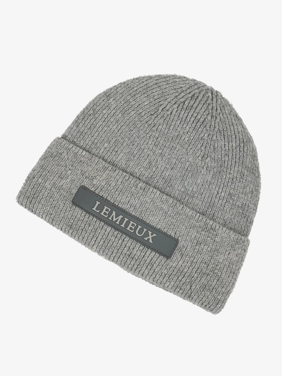 LeMieux Lumen Beanie - Soft Grey Winter Hat, One Size, Unisex Cashmere Blend Cuffed Knit Cap