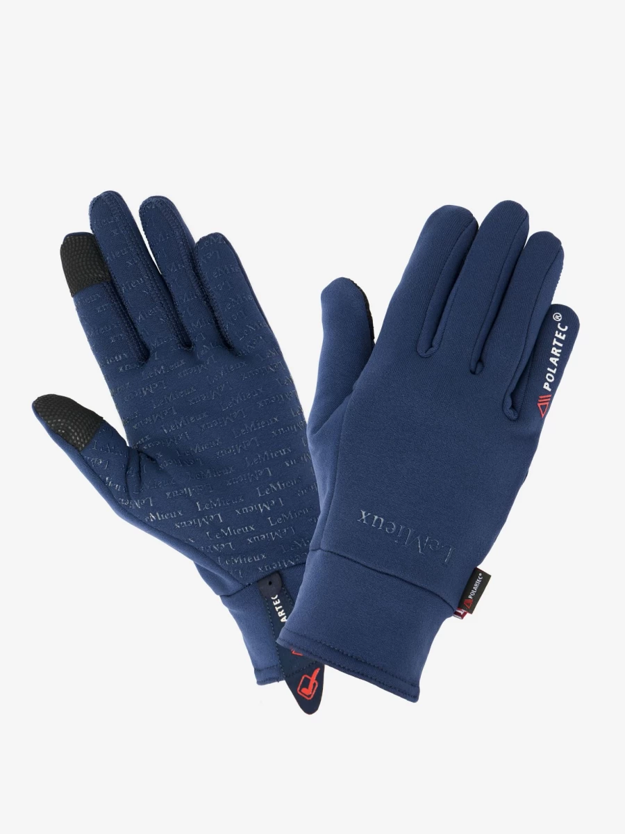 LeMieux Polartec Winter Gloves for Men & Women - Navy Blue Thermal Insulated Gloves