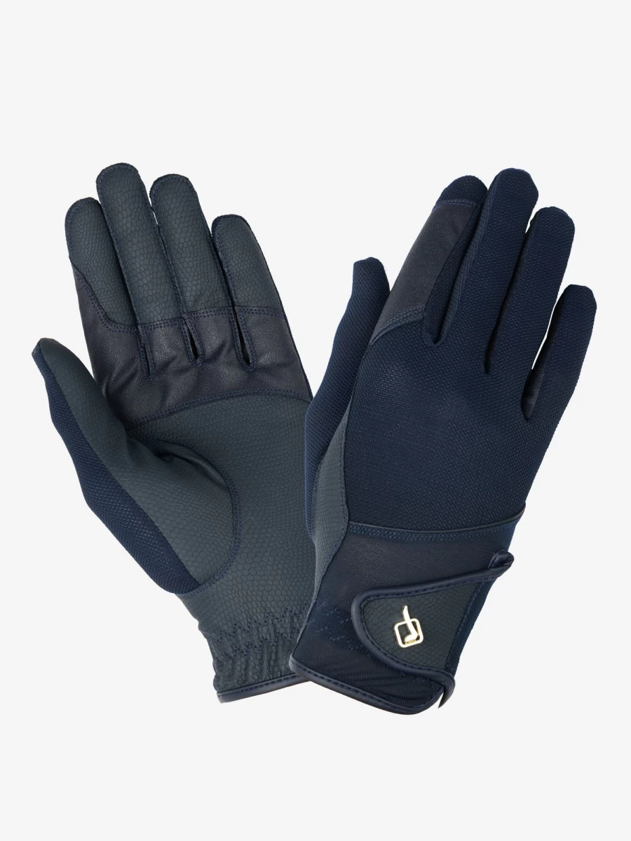 LeMieux Pro Mesh Glove - Navy Blue Equestrian Riding Gloves for Comfort & Grip