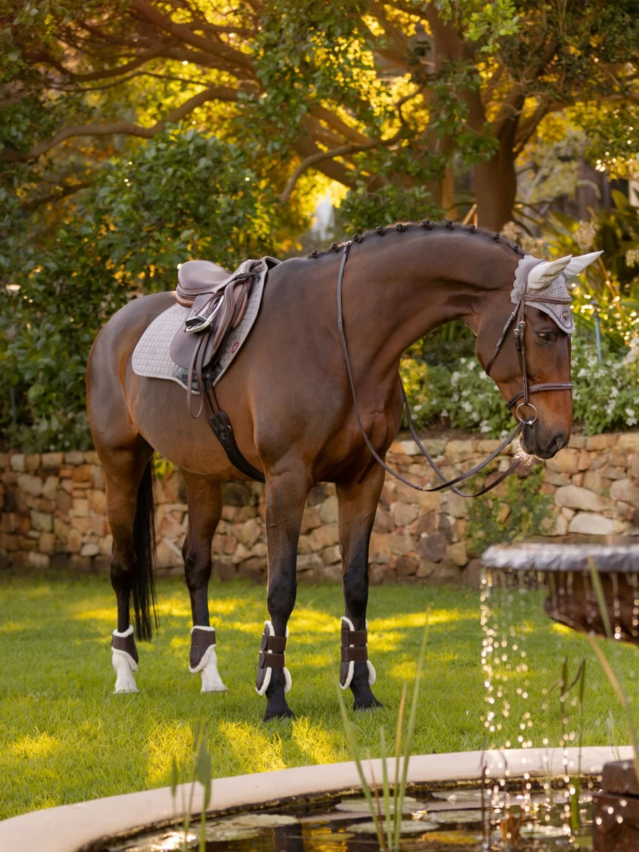 LeMieux Grey Square Close Contact Cotton Horse Riding Saddle Pad