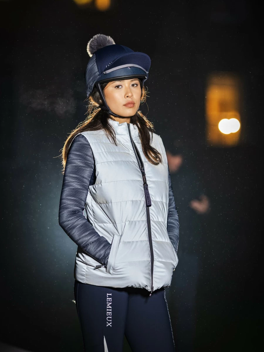 LeMieux Lucille Reversible Reflective Safety Gilet - Navy Blue High Visibility Vest