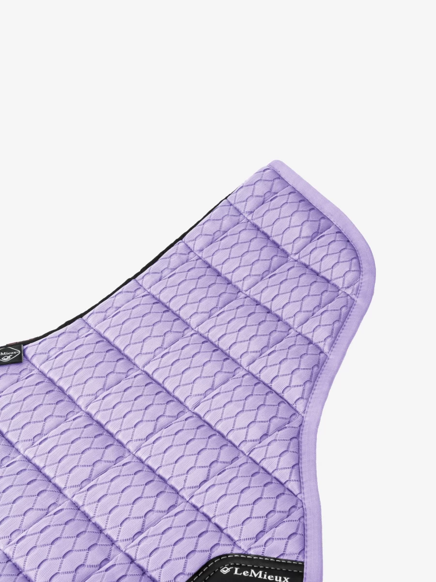 LeMieux Carbon Mesh Close Contact Saddle Pad - Half Square Wisteria Large for Enhanced Grip & Comfort