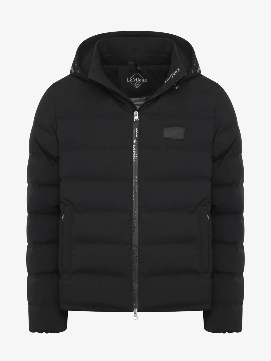 LeMieux Men's Black Waterproof Insulated Puffer Jacket – Lightweight Winter Coat for Cold Weather