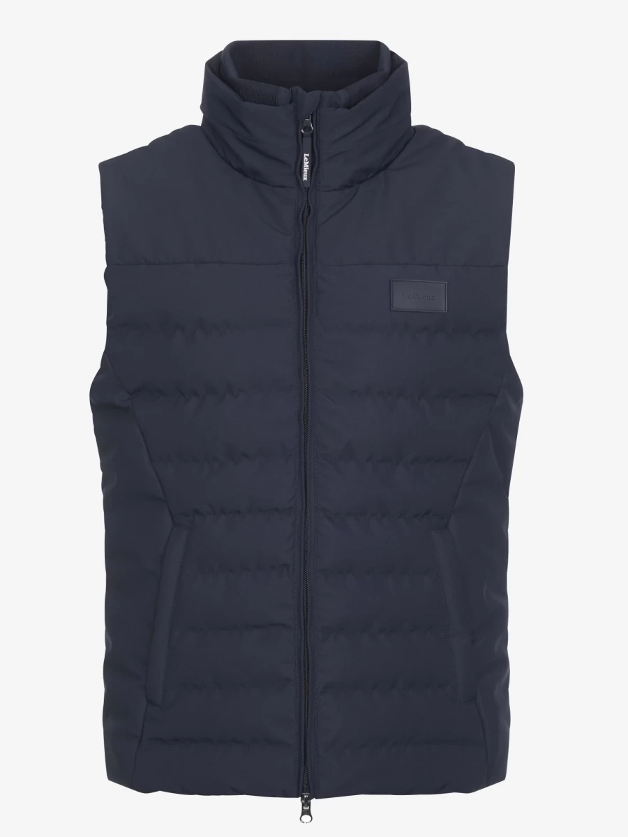 LeMieux Men's Navy Quilted Gilet Vest - Lightweight Warm Winter Waistcoat