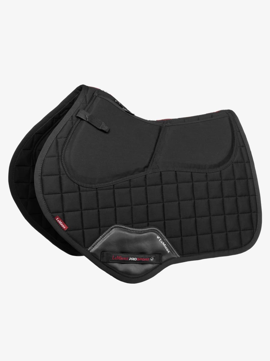 LeMieux Black Prosorb Square Close Contact Saddle Pad - Large Size for Enhanced Comfort & Performance