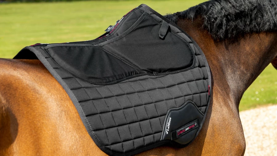 LeMieux Black Prosorb Square Close Contact Saddle Pad - Large Size for Enhanced Comfort & Performance