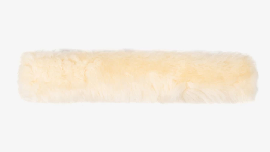 LeMieux Lambskin Noseband Cover - Natural Leather, One Size Fits All Horses