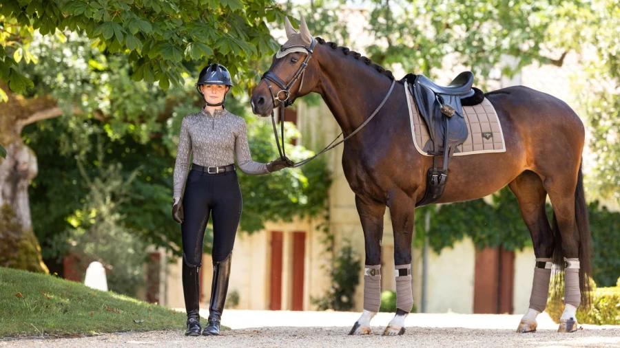 LeMieux Loire Polo Bandages - Premium Walnut Horse Wraps for Equestrian Sports