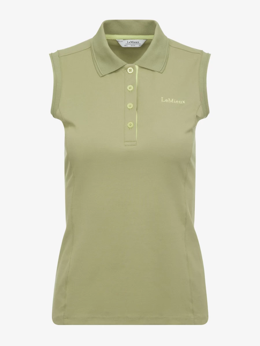 LeMieux Moss Sleeveless Polo Shirt for Men & Women - Breathable Summer Top