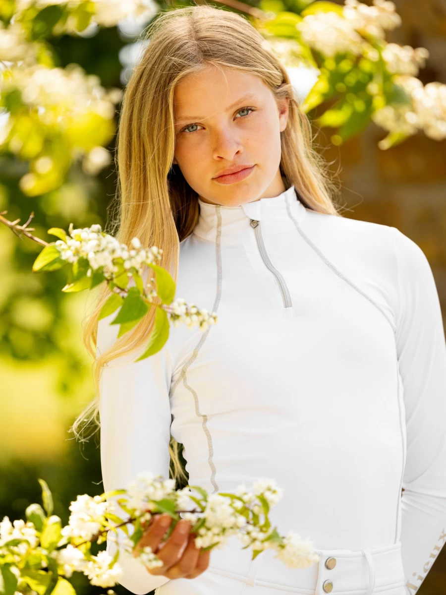 LeMieux Young Rider Base Layer - Premium White Equestrian Underwear for Kids