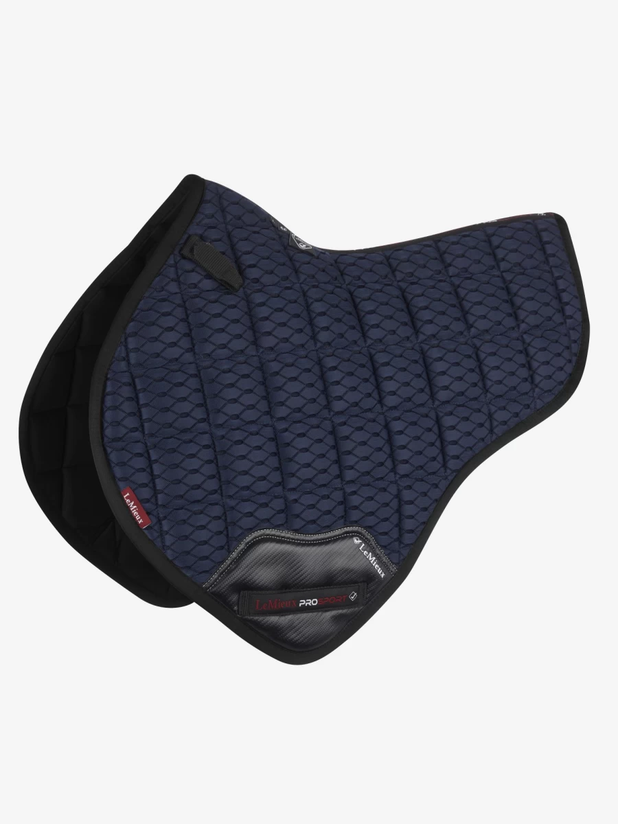 LeMieux Navy Blue Carbon Mesh Close Contact Half Pad Horse Riding Square Large