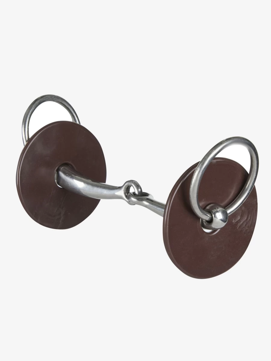 LeMieux Brown Silicone Bit Rings for Horses - One Size Durable & Flexible Equestrian Gear