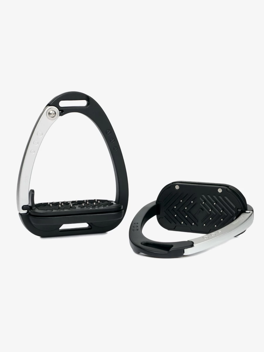 LeMieux Black/Aluminium Vector Control Stirrup - One Size Equine Riding Essential