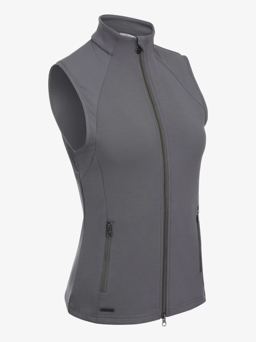 LeMieux Giselle Grey Quilted Riding Gilet for Equestrians