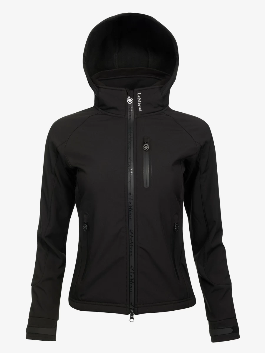 LeMieux Elite Soft Shell Jacket for Men & Women - Lightweight, Water-Resistant, Windproof Outdoor Jacket in Black