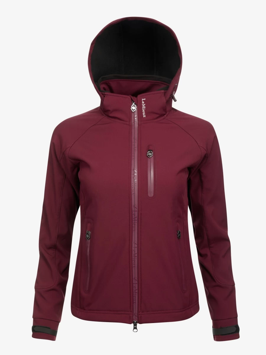 LeMieux Elite Burgundy Soft Shell Jacket for Men & Women - Lightweight, Water-Resistant Outdoor Gear