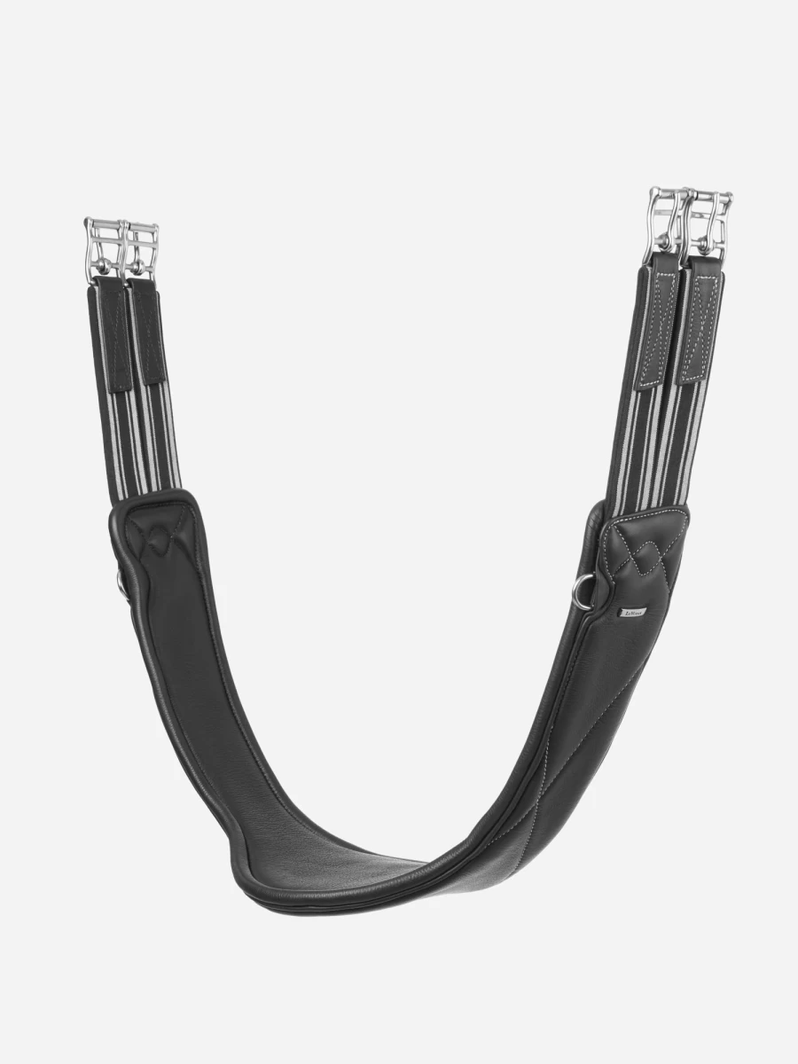 LeMieux Arika Contoured Long Girth - Premium Black Horse Girth for Optimal Fit