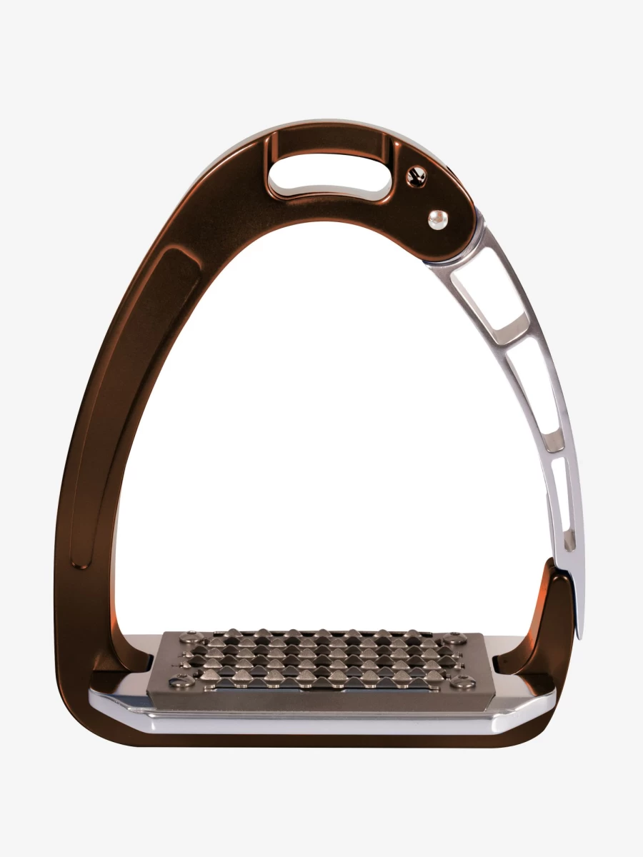 LeMieux Aluplus Brown Leather Stirrup One Size Equestrian Riding Essential