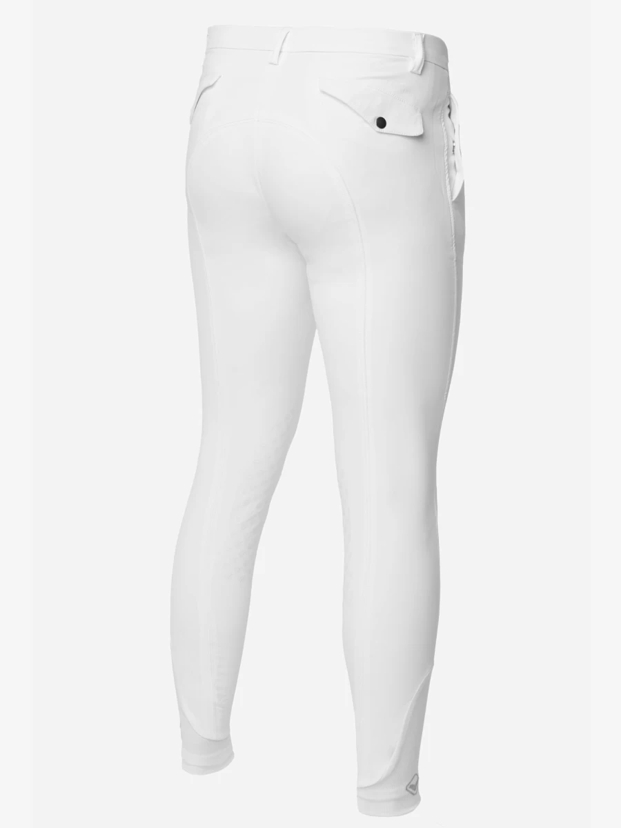 LeMieux Men's Elite Classic White Pleated Breeches for Equestrian Riding