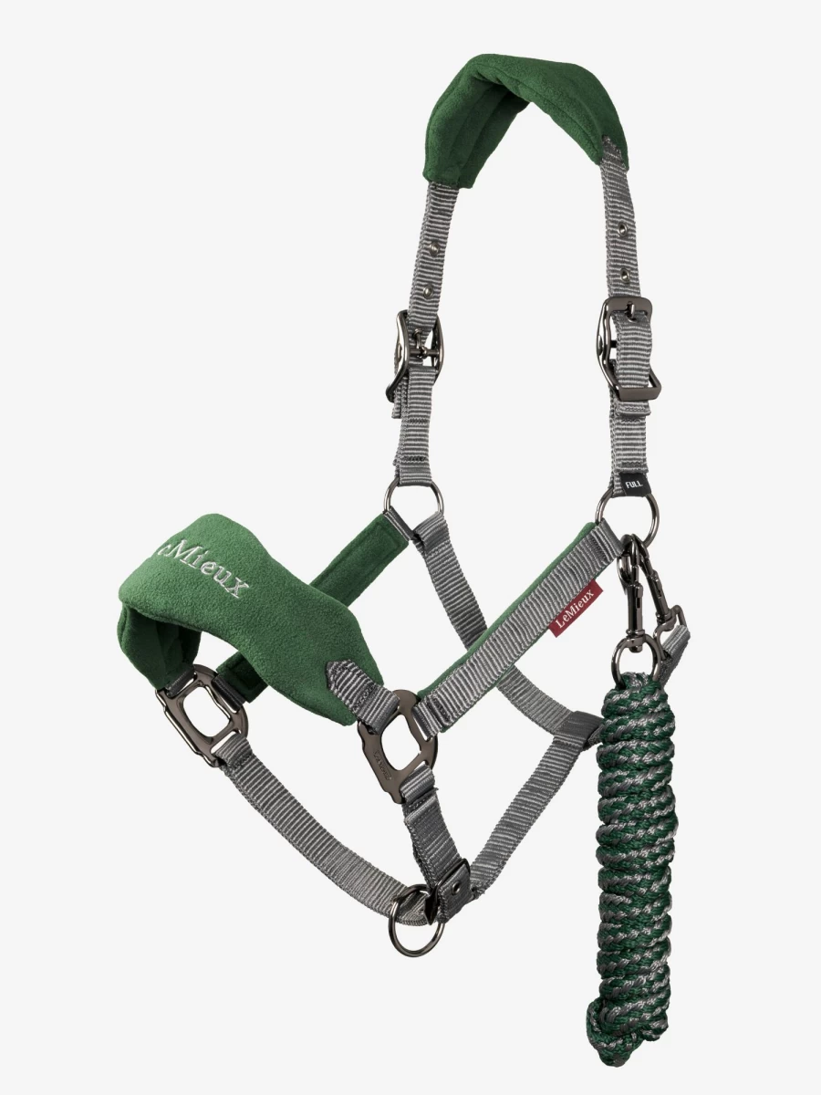 LeMieux Vogue Headcollar & Lead Rope for Horses in Hunter Green – Premium Equestrian Accessories
