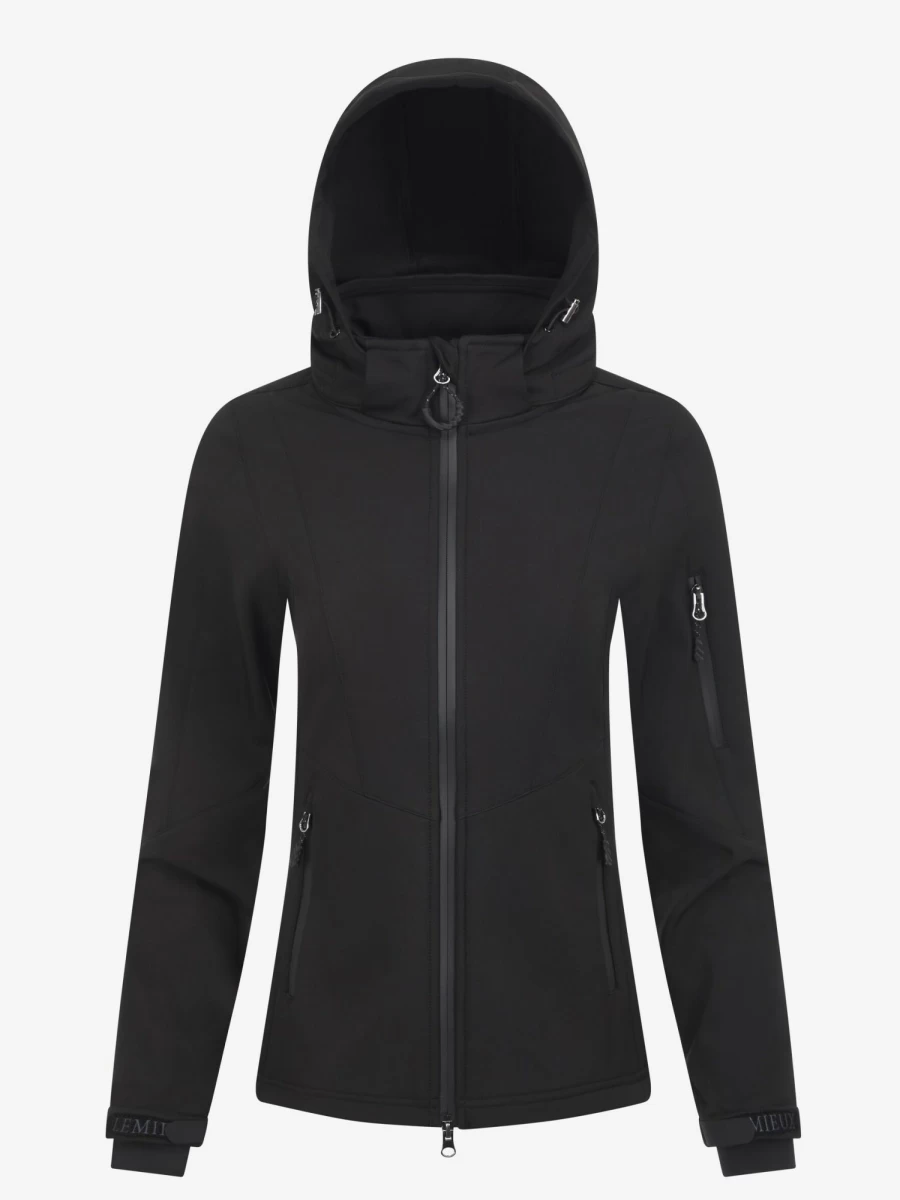 LeMieux Soft Shell Jacket for Women - Lightweight Water-Resistant Outdoor Jacket, Black