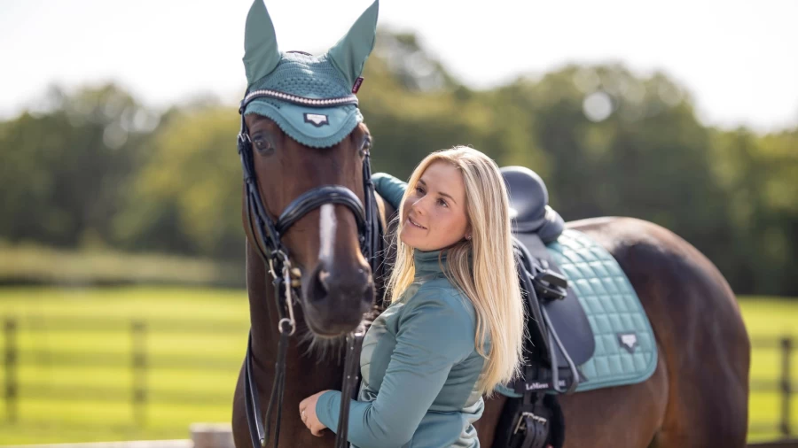 LeMieux Loire Classic Dressage Square Sage Equestrian Saddle Pad