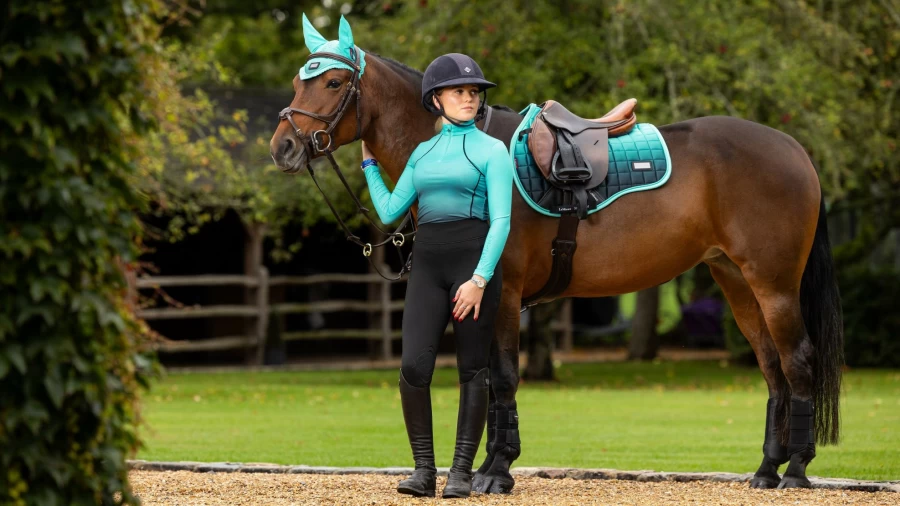 LeMieux Spectrum GP Square Azure Equestrian Saddle Pad