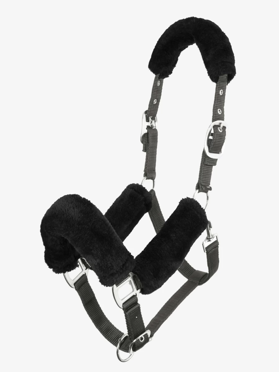 LeMieux Comfort Headcollar Grey - Soft Adjustable Horse Headcollar for Gentle Control