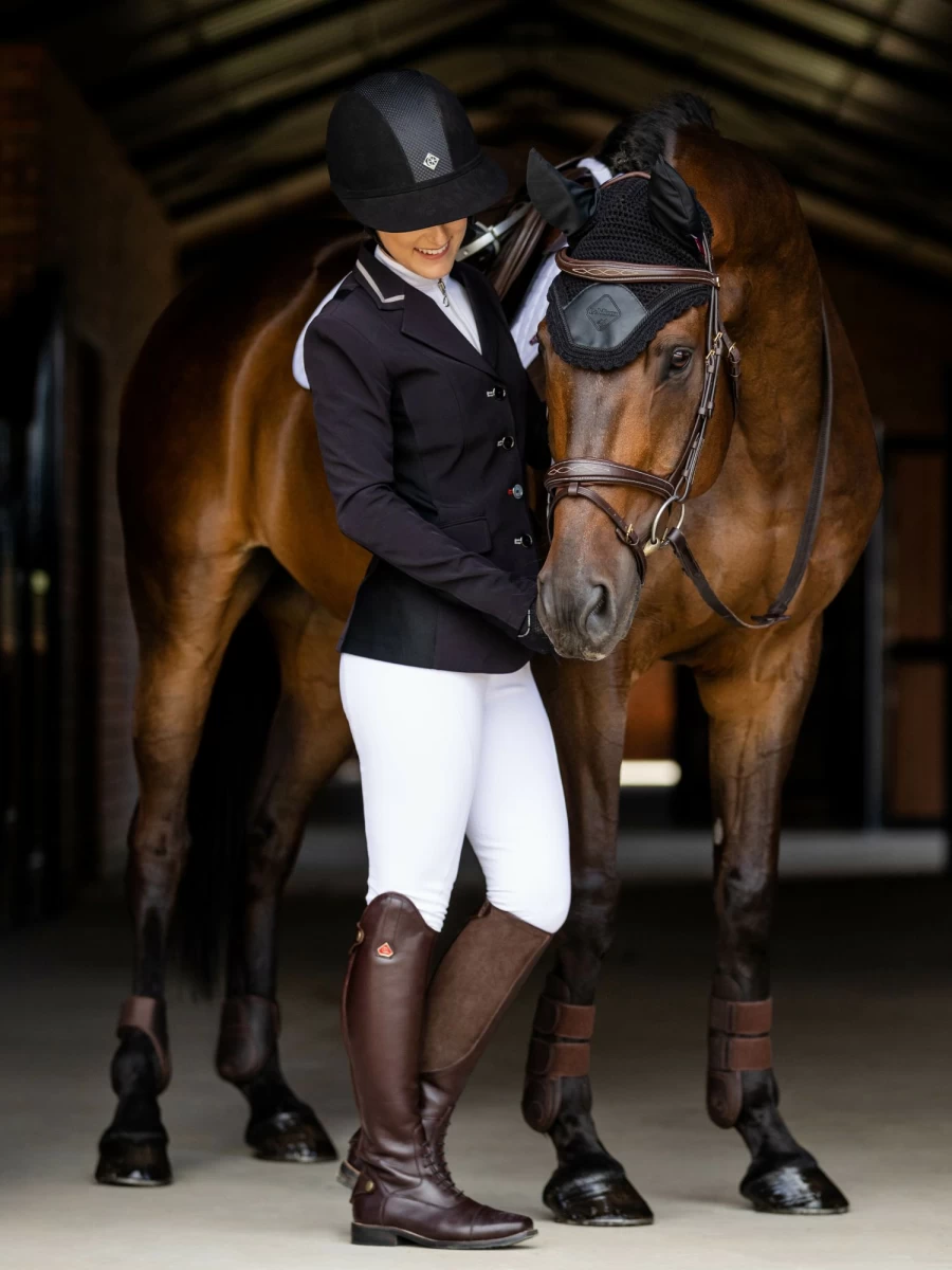 LeMieux Acoustic Pro Fly Hood - Black Equestrian Horse Fly Mask