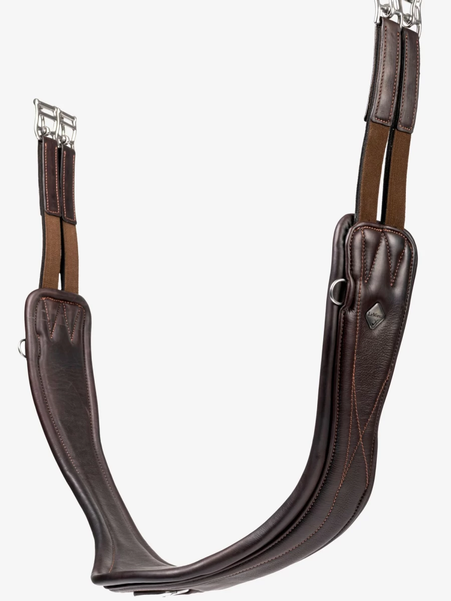 LeMieux Anatomic Jumping Girth - Gel-Tek Technology, Comfort Fit, Brown Equestrian Girth for Horses