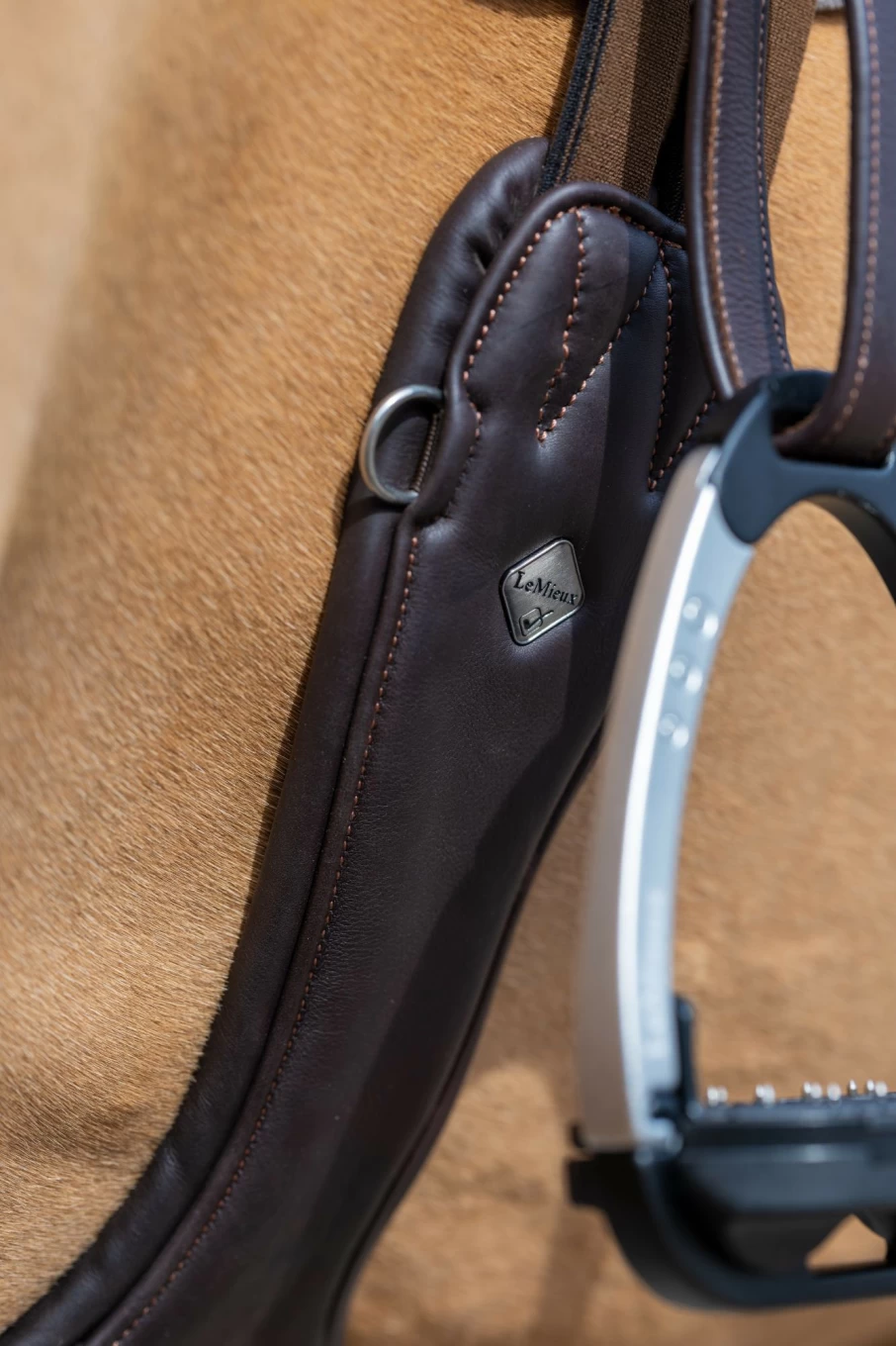 LeMieux Anatomic Jumping Girth - Gel-Tek Technology, Comfort Fit, Brown Equestrian Girth for Horses