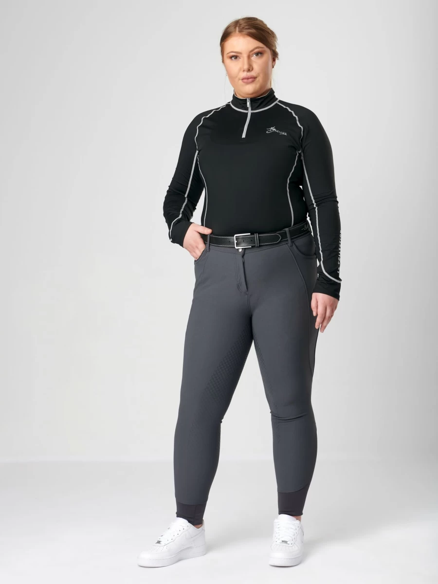 LeMieux Freya Equestrian Breeches - Premium Grey Riding Pants for Women