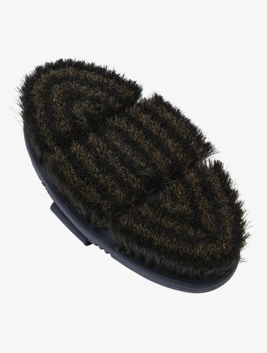 LeMieux Navy Blue Flexi Horse Hair Grooming Body Brush for Horses - One Size