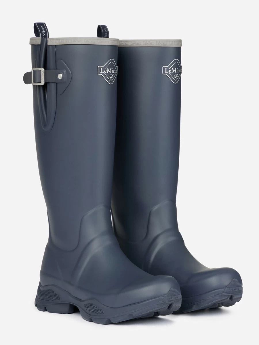 LeMieux Stride Waterproof Wellington Boots in Navy for Men & Women – Durable Rubber Rain Boots