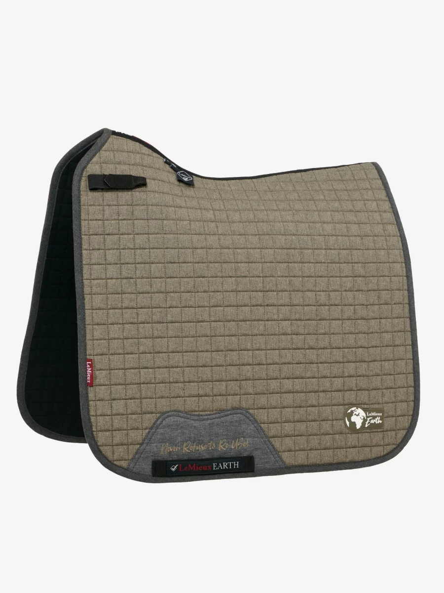 LeMieux Earth Dressage Square Saddle Pad Large Moss Green for Horse Riding