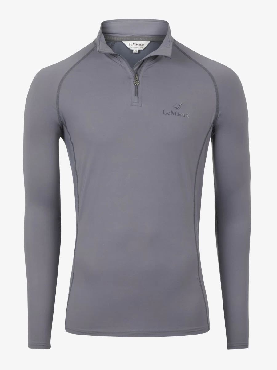 LeMieux Men's Thermal Base Layer Top - Slate Grey, Moisture-Wicking & Breathable