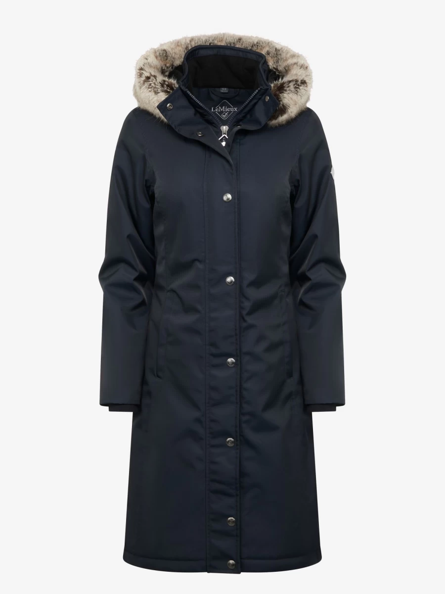 LeMieux Navy Waterproof Equestrian Riding Coat for Young Riders – Long Length