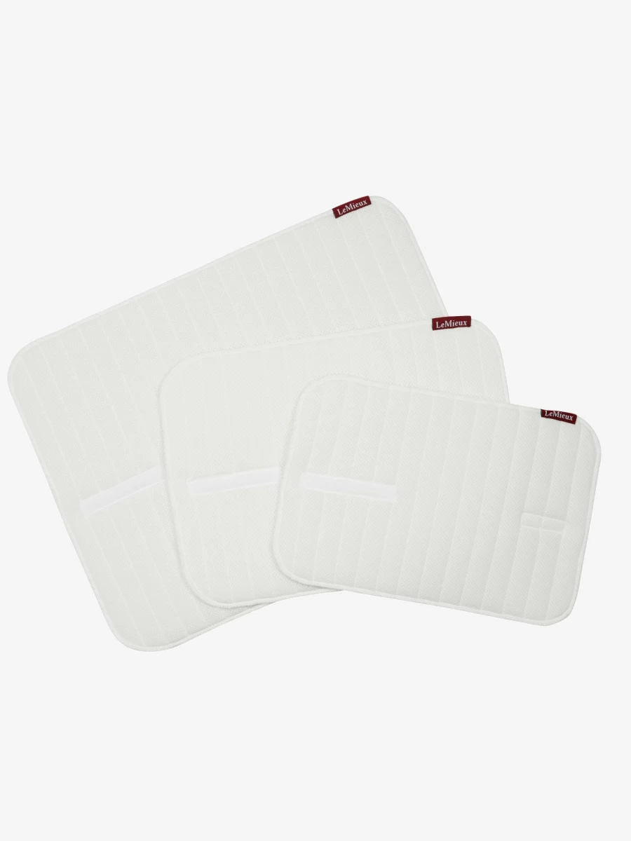 LeMieux White Memory Foam Bandage Pads for Horses - Pair (Premium Equine Wound Care)