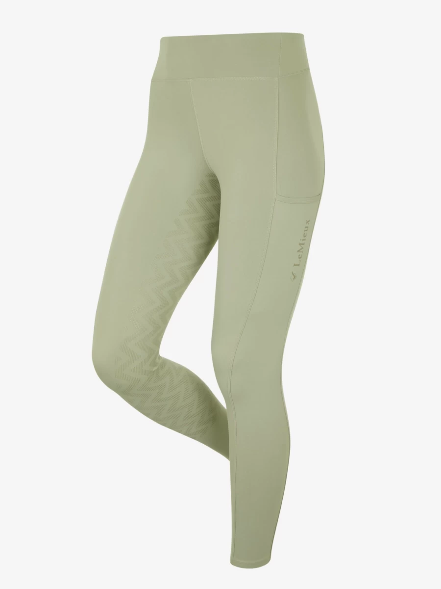 LeMieux Naomi Pull On Breeches in Fern Green - Comfortable Equestrian Riding Pants