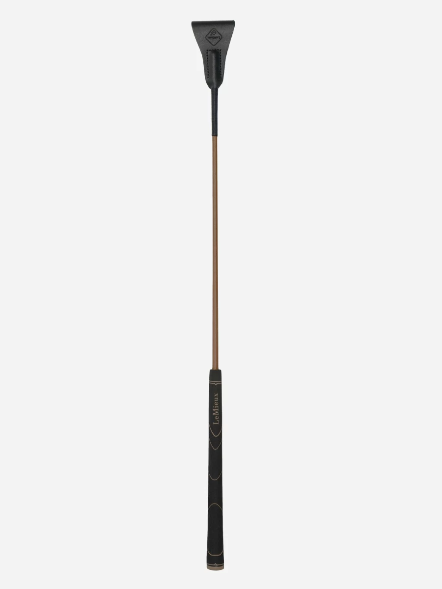 LeMieux Grip-Tek Jumping Whip - Brown, One Size, Equestrian Training Whip for Horse Riding
